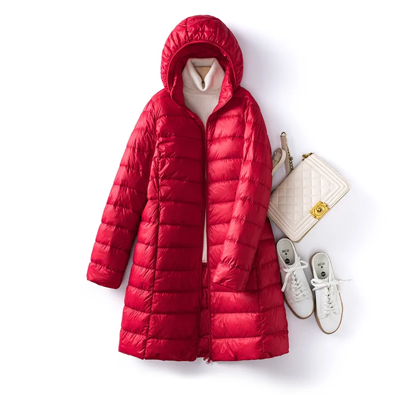 2024 New Arrivals Autumn Winter Women Fashion Puffer Jackets Duck Down Jacket Warm Portable Hooded Coat Female Windbreaker Parka