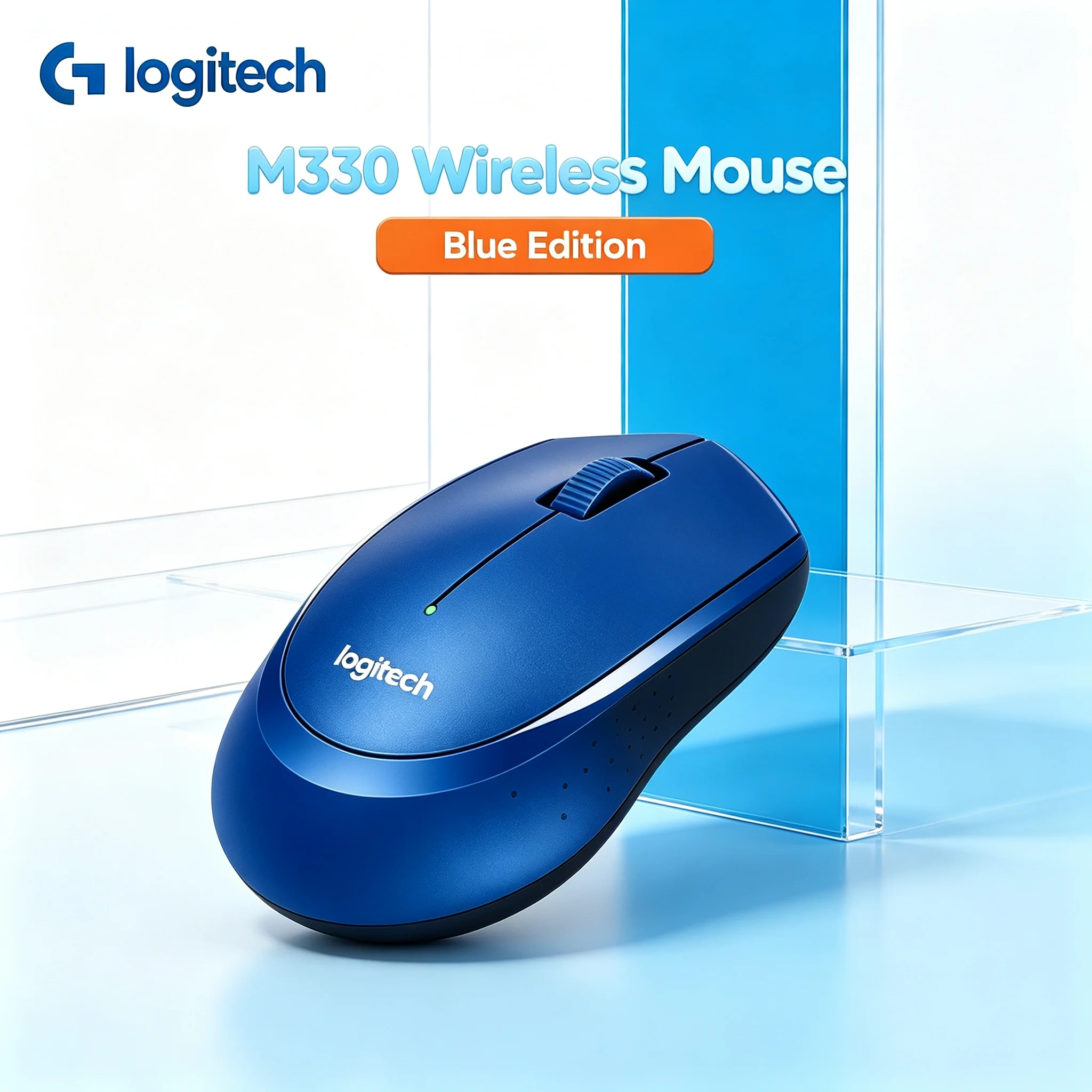 Logitech M330 Silent Click Cordless Mouse 2.4GHz Wireless Technology Lightweight Design Ideal Mice For Library And Office
