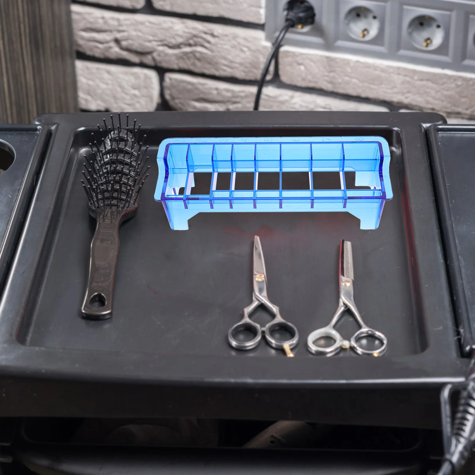 

Clipper Guard Organizer Plastic Comb Storage Holder Convenient for Barber Salon Hair Clipper Storage Guide Comb Organizer