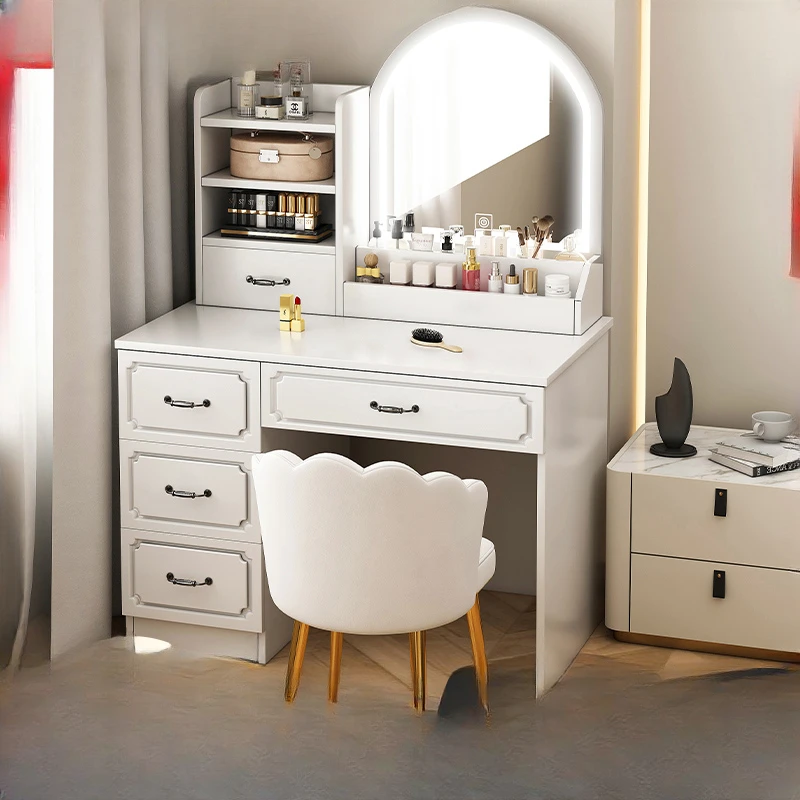 Dressing table, bedroom, master bedroom, desk, makeup table, integrated bucket cabinet, cream wind, small makeup table