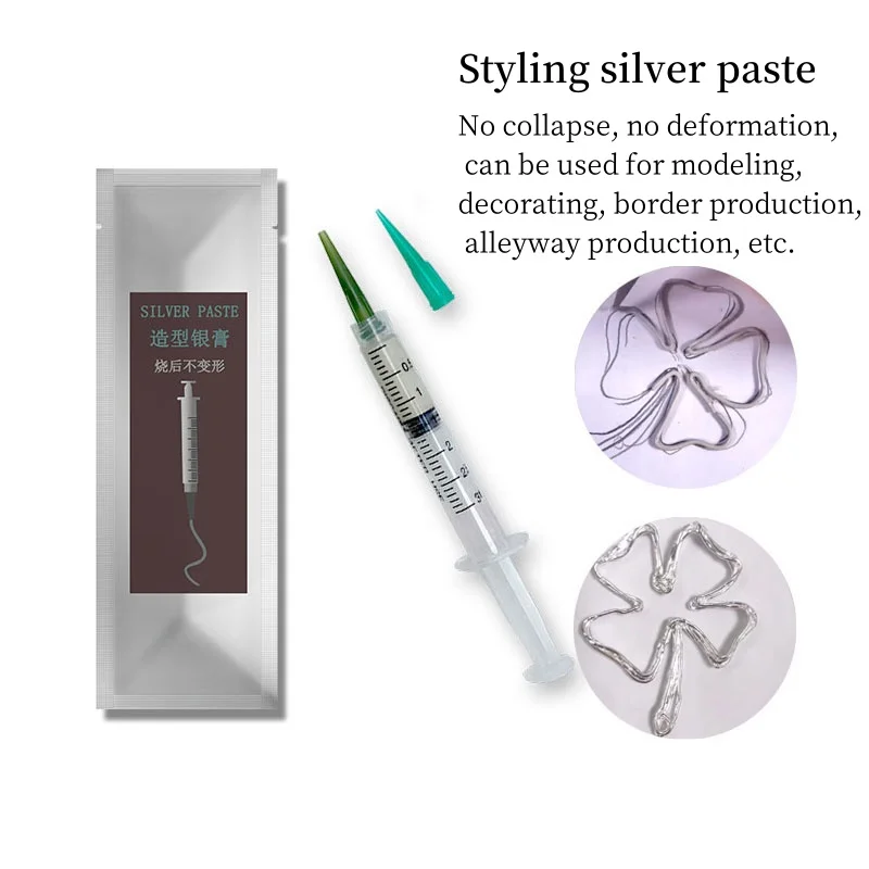 5g Silver Paste Needle Tube Type Silver Clay Repair and Shaping Silver Paste DIY Hollow Jewelry Couple Ring Pendant Gift