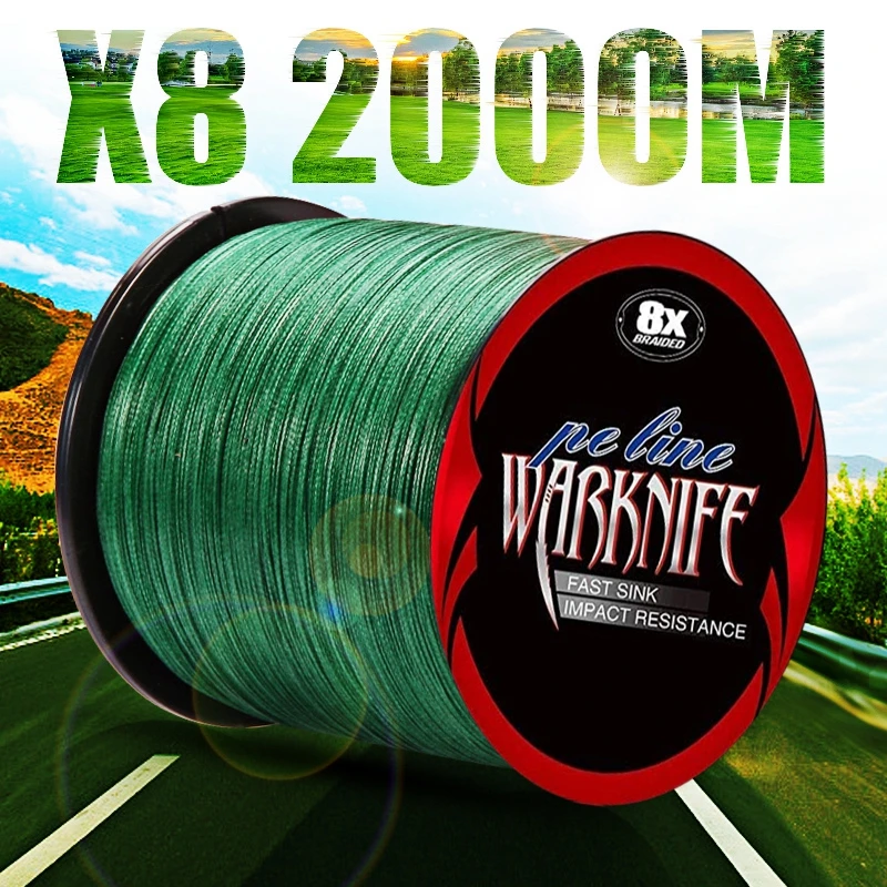 

Warknife Japan 8 Strands 2000M PE Multifilamet Braided Fishing Line 6-300LB Fishing Wire 8X PE Braided Line Carp Fishing Pe Line