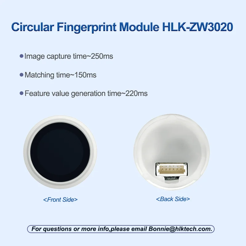 Hi-Link Fingerprint Identification Module HLK-ZW3020 Capacitive Touch Fingerprint Sensor Module