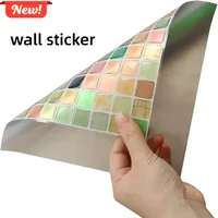 1pcs 3D Design Mosaic Tile Sticker DIY Self-adhesive Peel and Stick Backsplash Multifunction Waterproof Oil-proof Tile Sticker