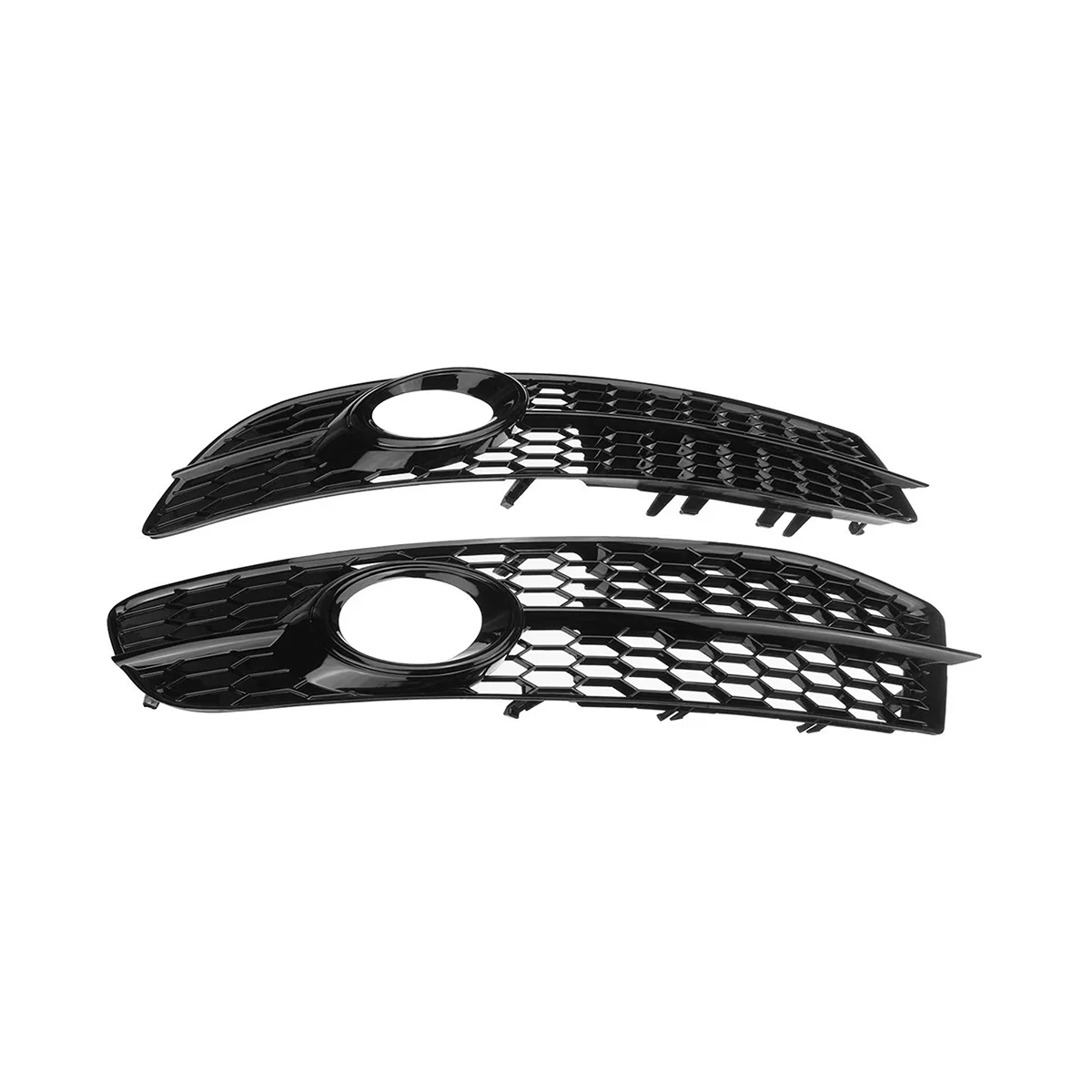 Car Front Bumper Fog Light Lamp Grille Cover for A6 2008-2011 Black 4F0807681Q01C 4F0807681Q02C