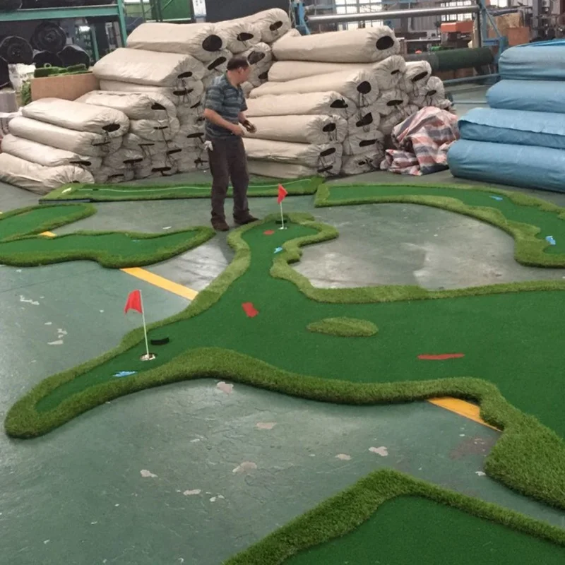 Factory Custom Size Golf mat practice Putting Green Mat Outdoor and Indoor Mini Golf Grass Mat