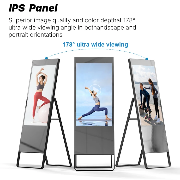 43-дюймовый складной кронштейн-подставка, умное зеркало для фитнеса, AI, волшебное зеркало для человеческого тела, дисплей для йоги