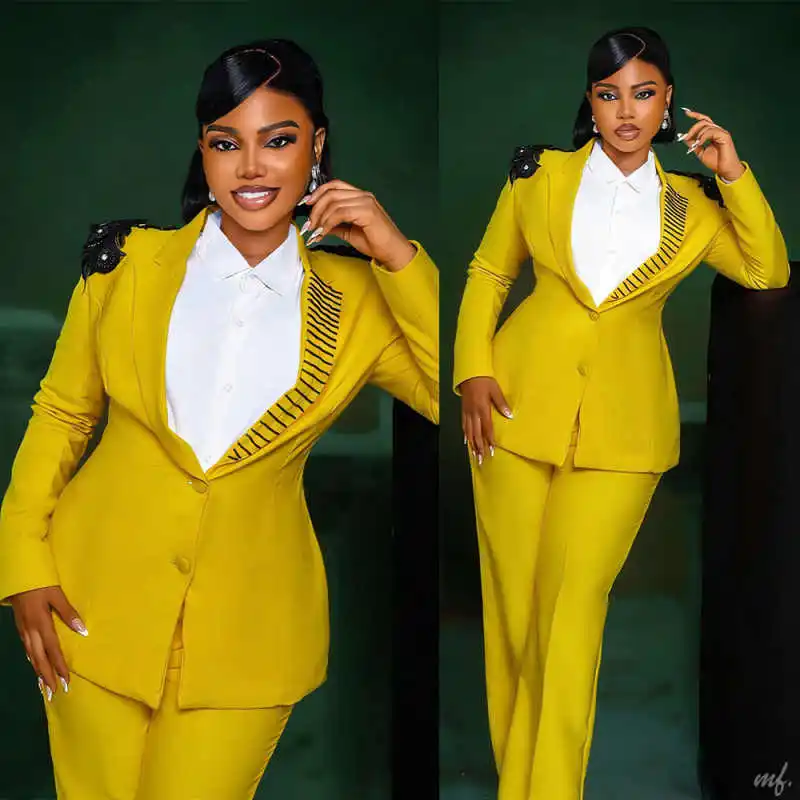 

Modern Mother Of The Bride Suits Single Breasted Beading Jacket Blazers 2 Pieces Customized Birthday Party Wear