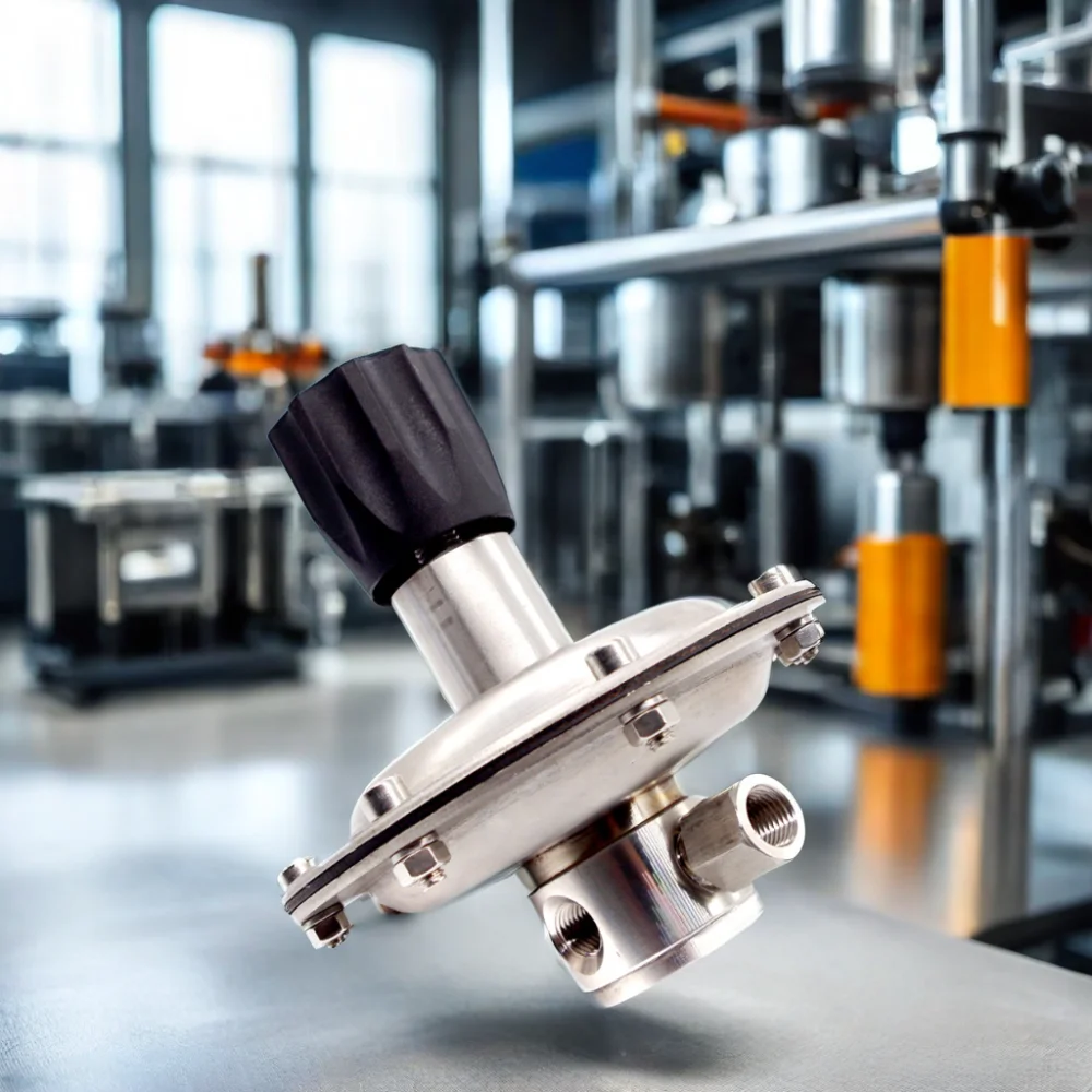 Micro regulador de pressão O2 de aço inoxidável MSS 1/4" válvulas de baixa pressão NPT 0,3atm