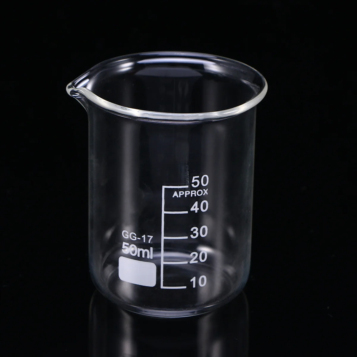 50Ml Glass Beaker Cup Precision Graduated Measurement for Lab Chemistry Baking Kitchen Liquid Mixing Heat Resistant Design