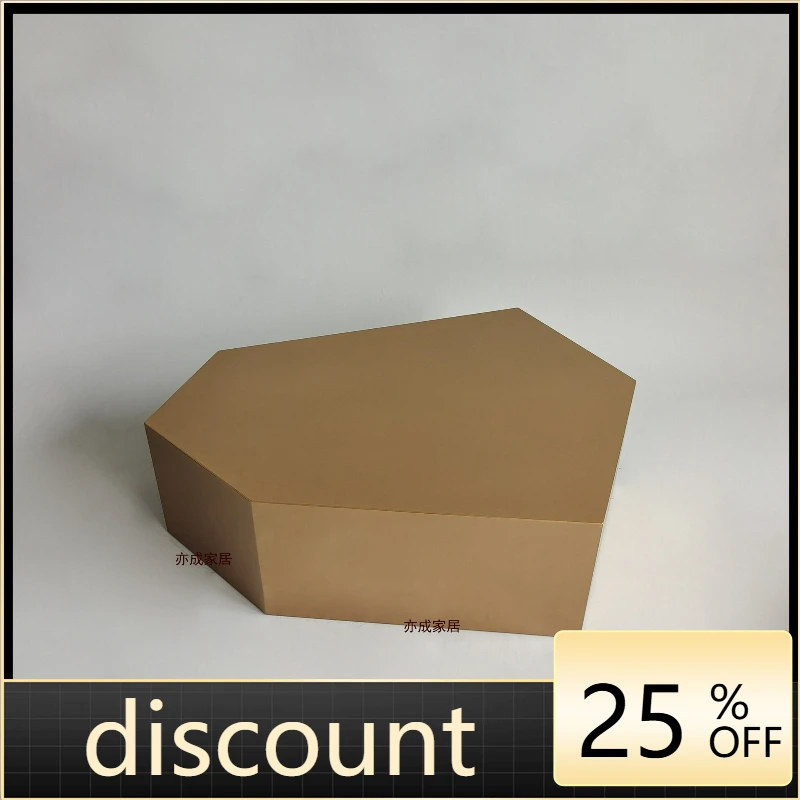 

LTT modern simple light luxury coffee table Italian minimalist living room stainless steel coffee table combination