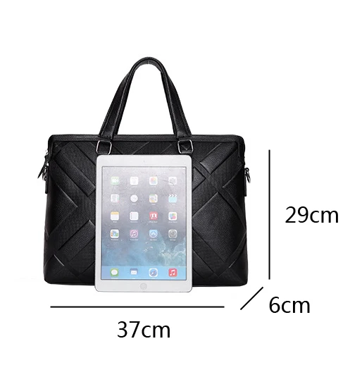 2023 neue Männer Laptop taschen Kuh Echt leder Herren Aktentasche Luxusmarke männlich gestreifte Handtaschen Messenger 14 Zoll Computer tasche