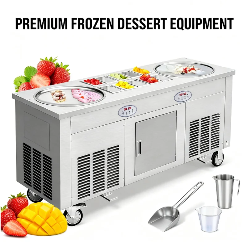 Dafang Pot Commercial Fried Ice Cream Roll Machine Multi Functional Stainless Steel Stir Fry Ice Machine