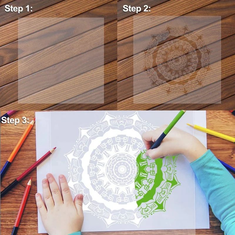 투명 마일라 스텐실 시트, 블랭크 스텐실 재료 시트, 크리컷 및 실루엣 커팅 호환, 12 인치, 20 개