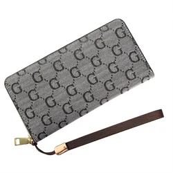 Wallet women's long handbag 2024 new fashionable G-shaped large capacity zippered women's wallet card bag mobile phone bag