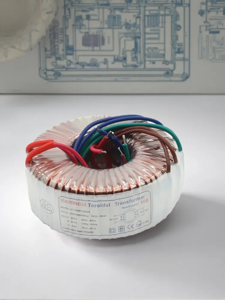 100W High Quality Tube Power Amplifier Audio Power Transformer 280V+6.3V+14V Toroidal Transformer