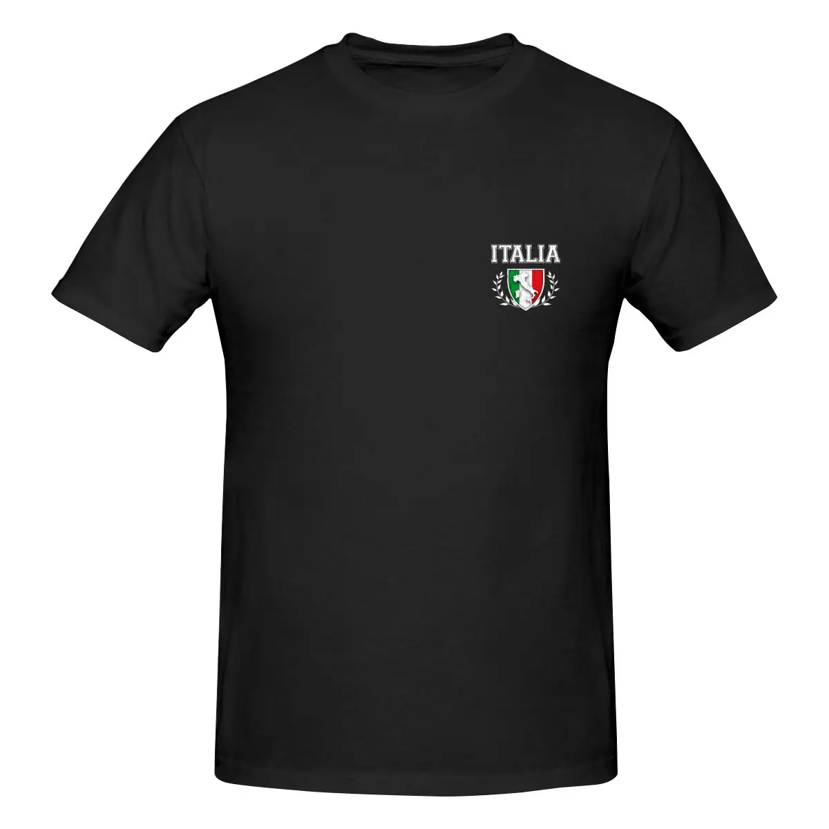 

High Quality 100% Cotton Italia Italy Italian Flag Men's Basic Short Sleeve T-Shirt