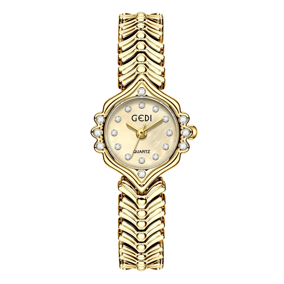 

Fashion women's watch with diamonds Fritillary small dial bracelet watch light luxury high-end women's quartz watch