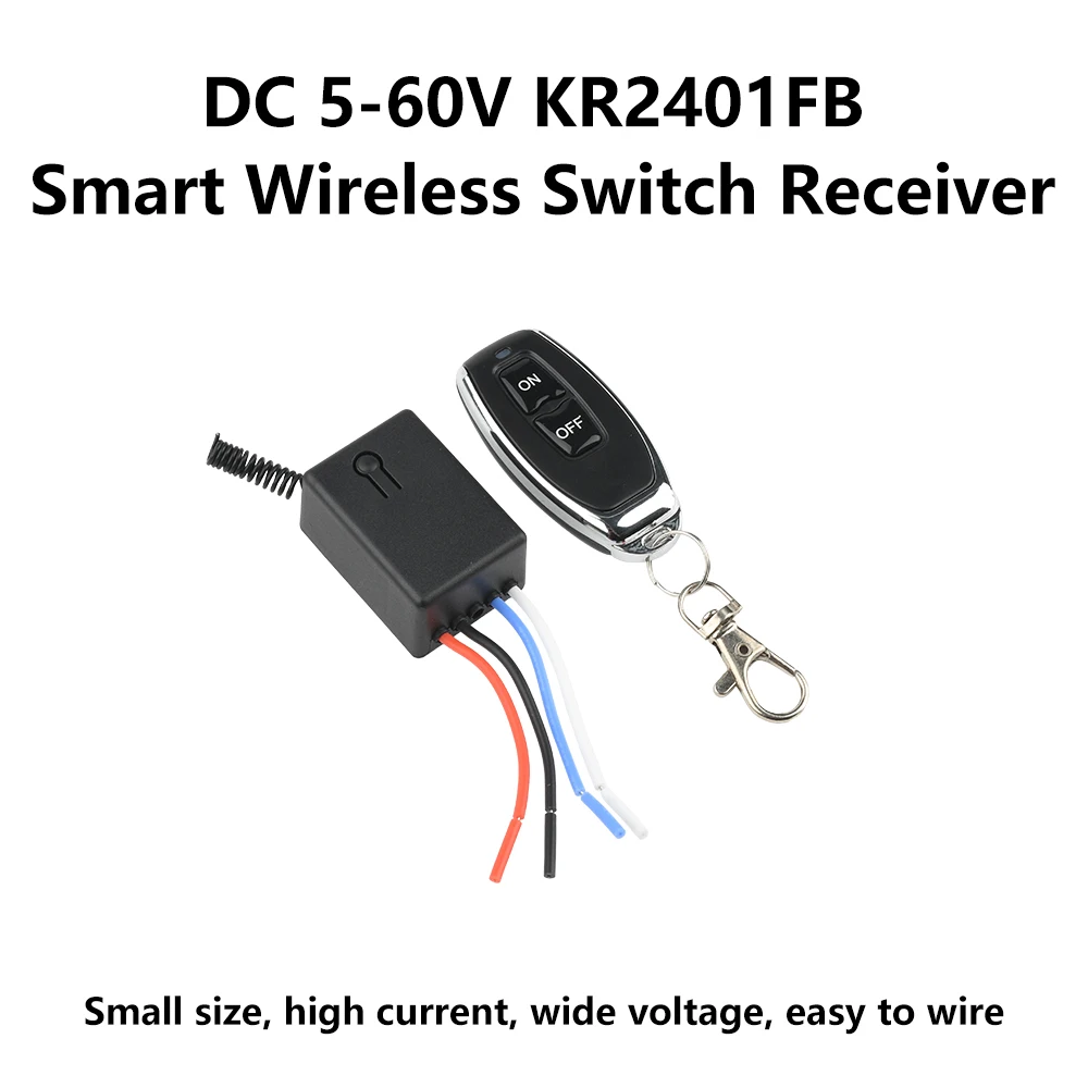 433Mhz RF Remote Control Switch Smart Switch DC 5-60V 10A Relay Module Receiver Transmitters Wireless ON OFF Remote Control
