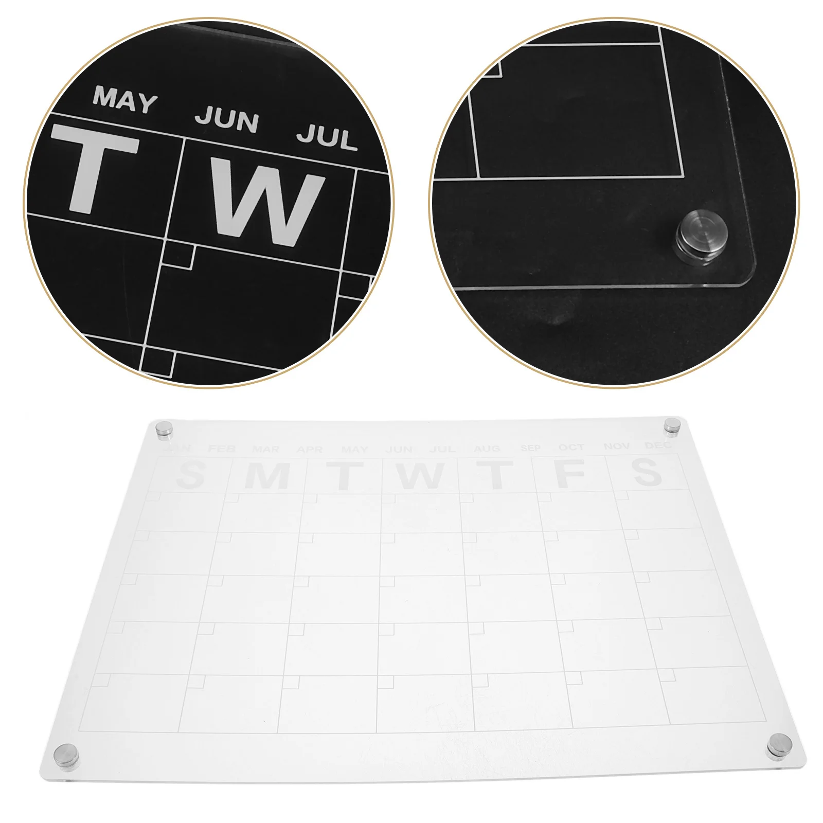 لوحة كتابة مسح جاف شفافة من الأكريليك المغناطيسي، مخطط رسائل مذكرة، منظم يومي لثلاجة المطبخ المكتبية، قابلة لإعادة الاستخدام