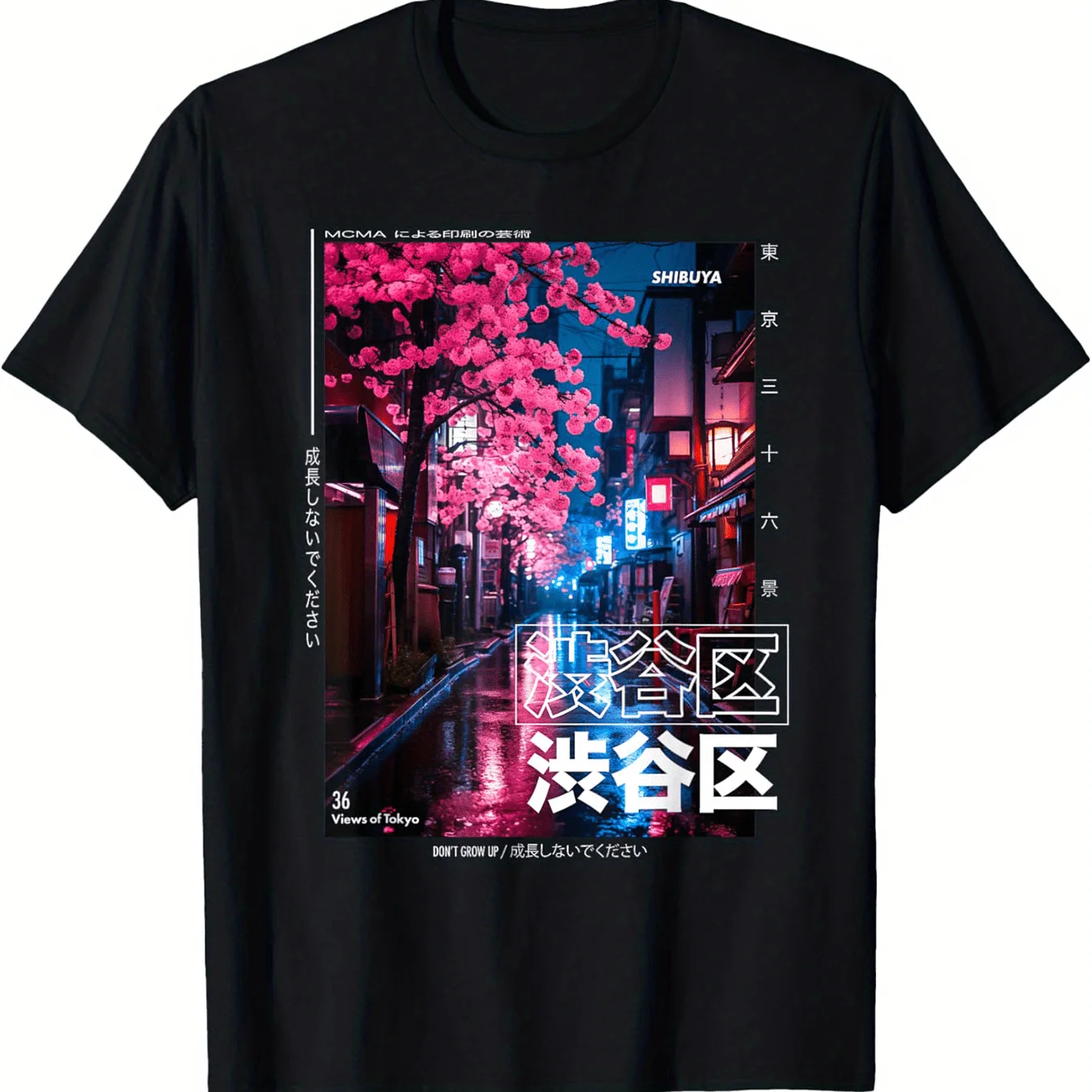 Retro Aesthetics Tokyo Graphic Printing Summer, Autumn, Winter Men's and Women's Short Sleeved T-shirts Casual Loose Outdoor