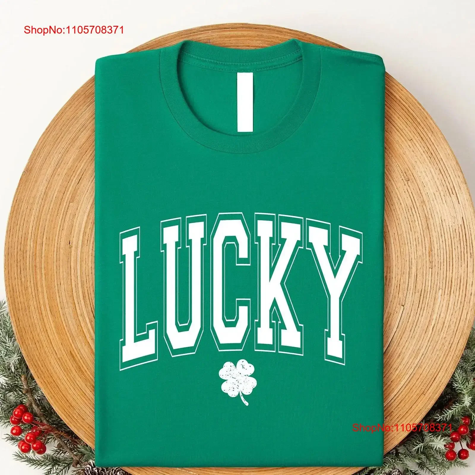 Lucky Four leaf Clover St Patricks Day T Shirt Bestie For Mom Cute Shamrock Irish vintage Washed Versatile Unisex Breathable