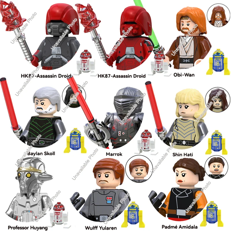 Горячие игрушки TV6113 Новые строительные блоки Star Wars Obi-Wan Marrok Baylan Skoll Shin Hati HK87-Assassin Droid Bricks Мини-фигурки Игрушки