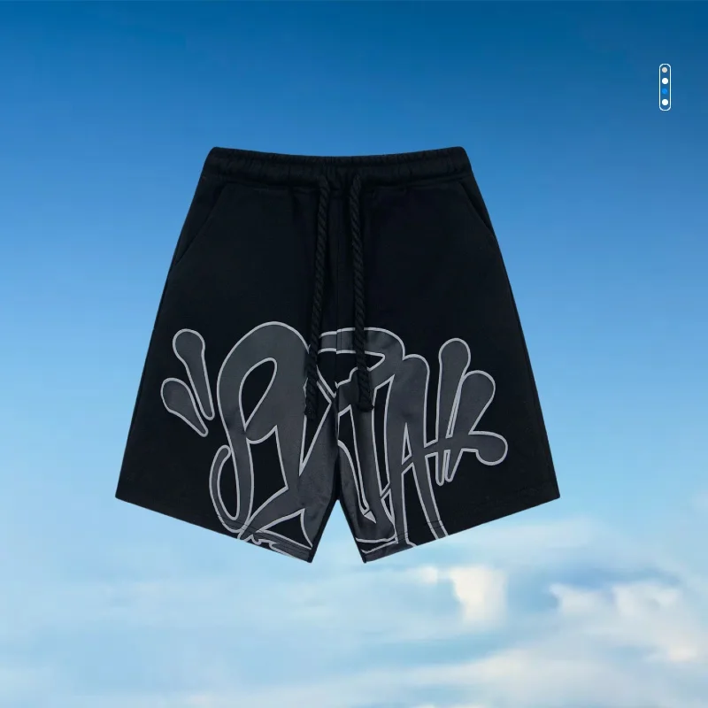 

2025 Nouvel Été SYAN Co-marqué Hommes Shorts Imprimés Bouche Hommes Shorts Coton Shorts Haut Cool Hip Hop Shorts Tendance 25-26