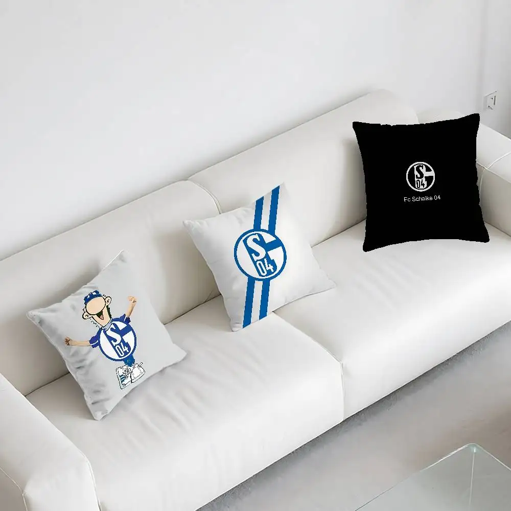 

S-Schalke 04, наволочка, мягкая милая наволочка для автомобиля, дивана, наволочка из полиэстера с застежкой-молнией