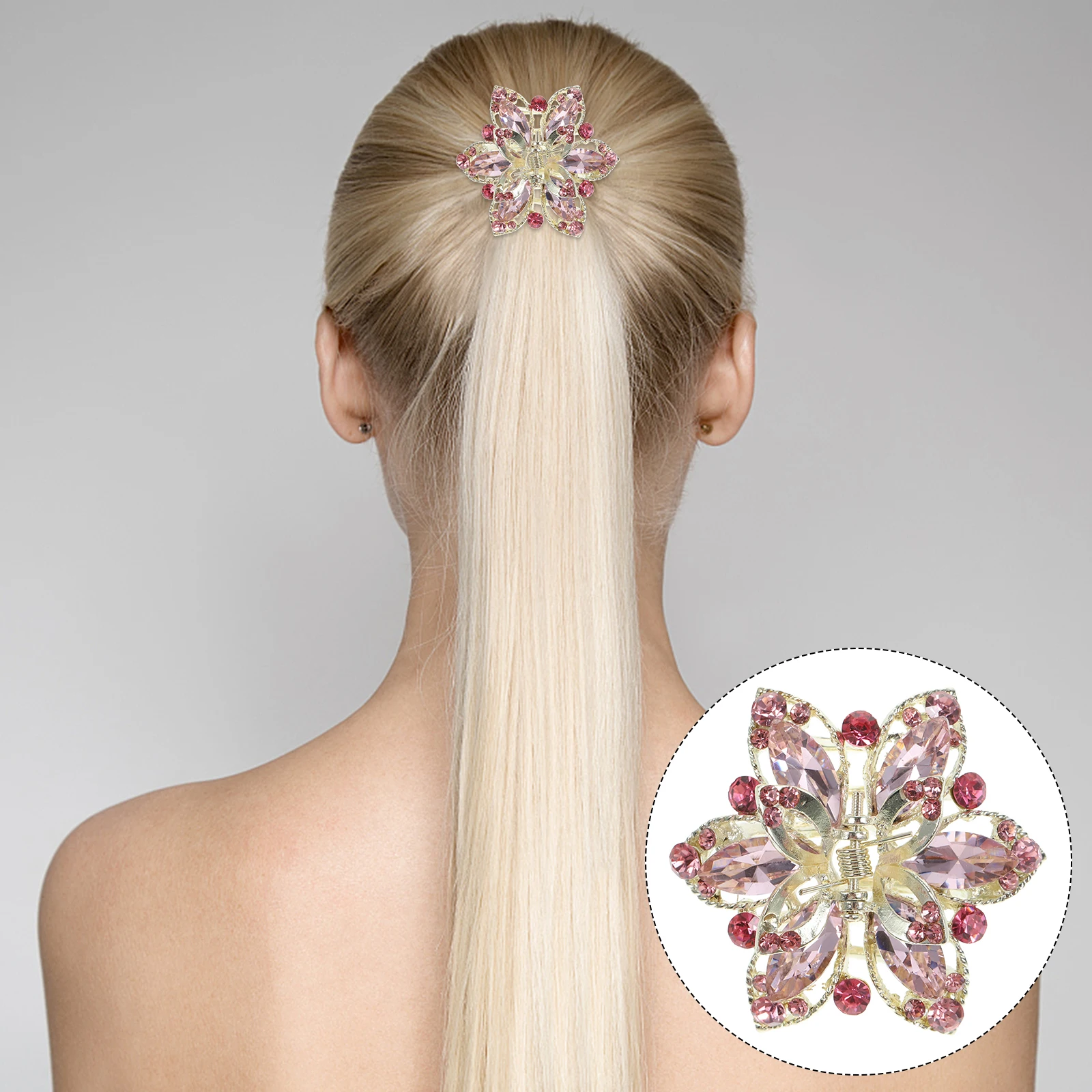 

Korean Version Rhinestone Hair Clip Small Claw Clips for Women Mini Rhinestones