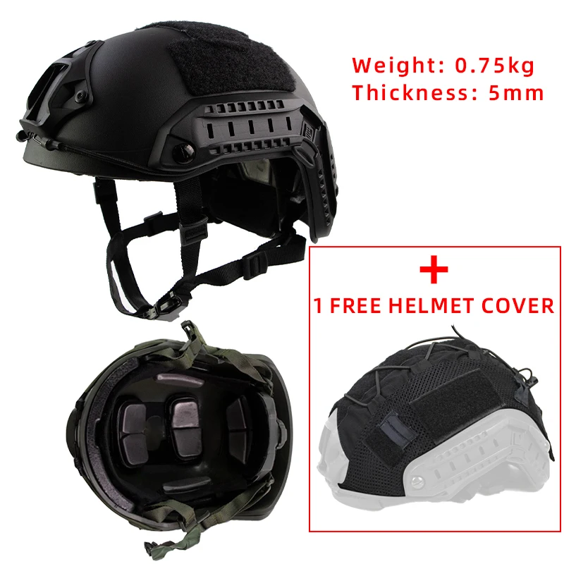 FAST Tactical Helmet ABS Explosion-proof Adjustable Knob Suspension Outdoor Sports Military Fan CS Field Gear