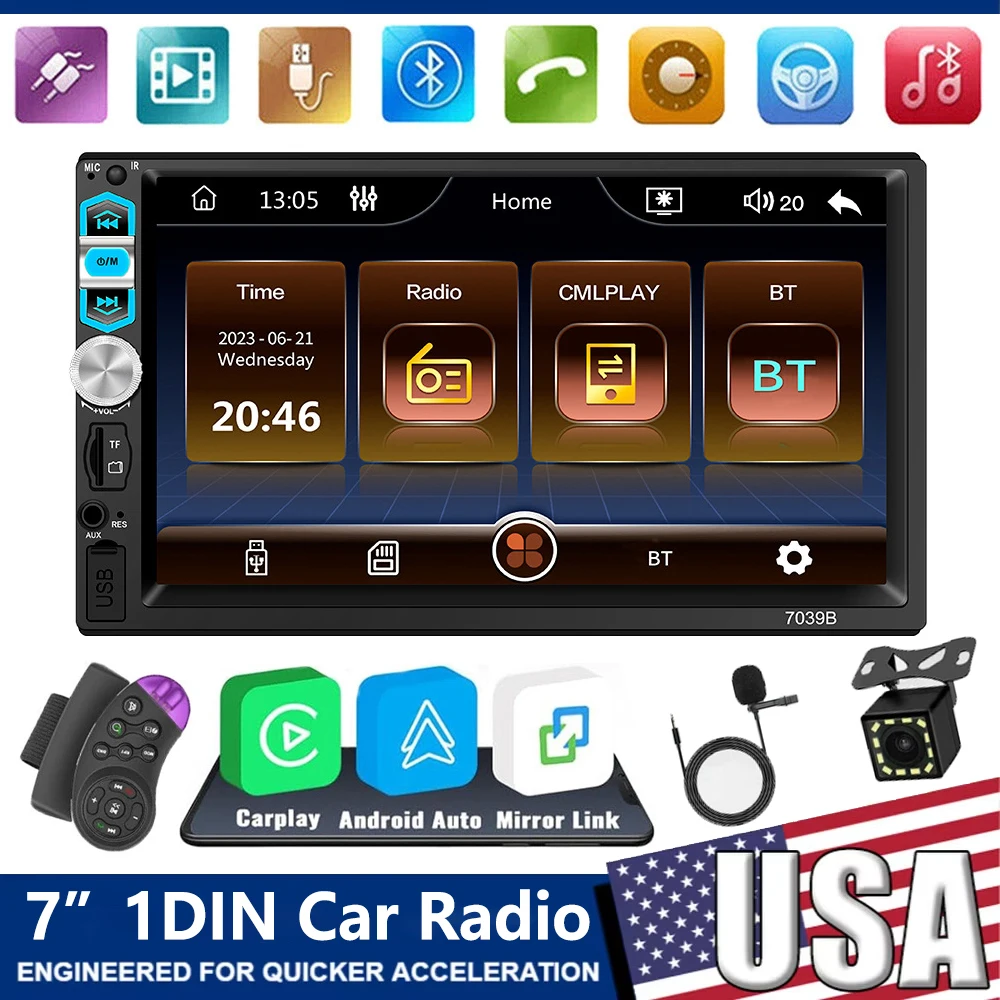 Universal 1 Din Car…