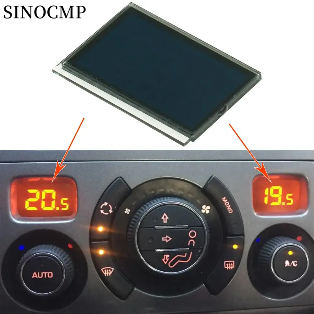 Car ACC Lcd Panel Module Display Monitors Pixel Repair Air Conditioning Information Screen For Peugeot 308 308CC 408 LCD Screen