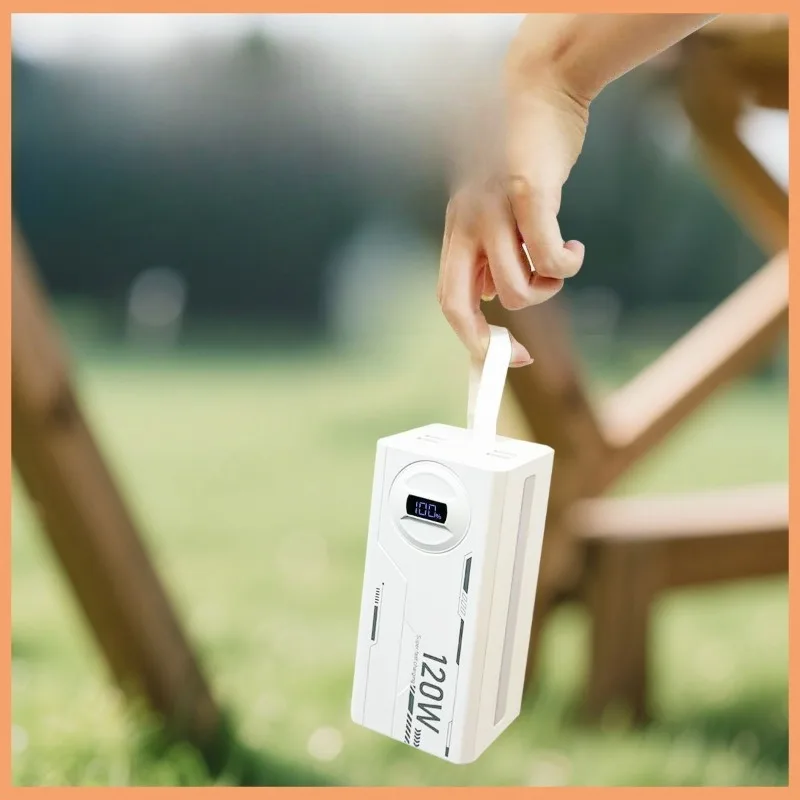 

Large capacity 60000 mAh self-contained cable power bank 120W super fast charging outdoor live camping power supply