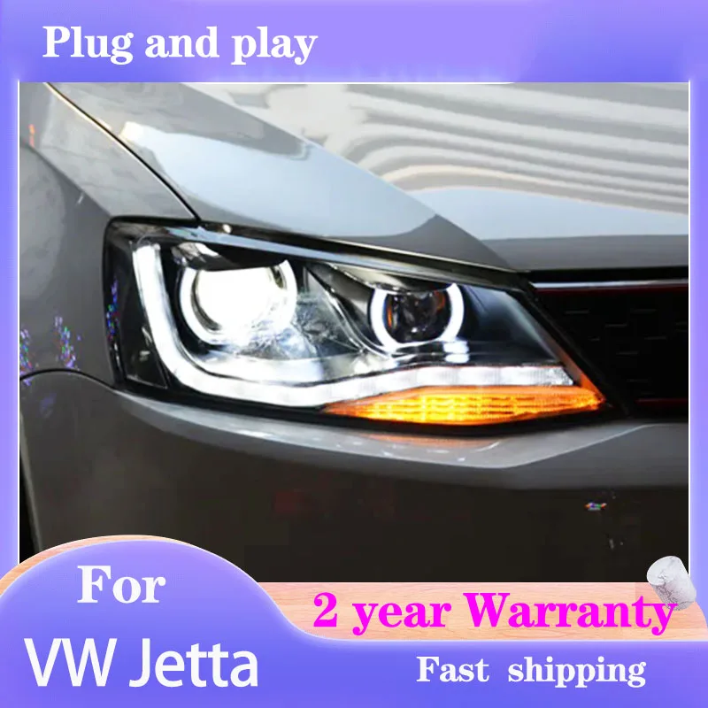 

Стайлинг автомобиля для фар VW Jetta 2012-2016 Jetta, головной светильник GIT, фара DRL, указатель поворота, ближний свет, линза проектора