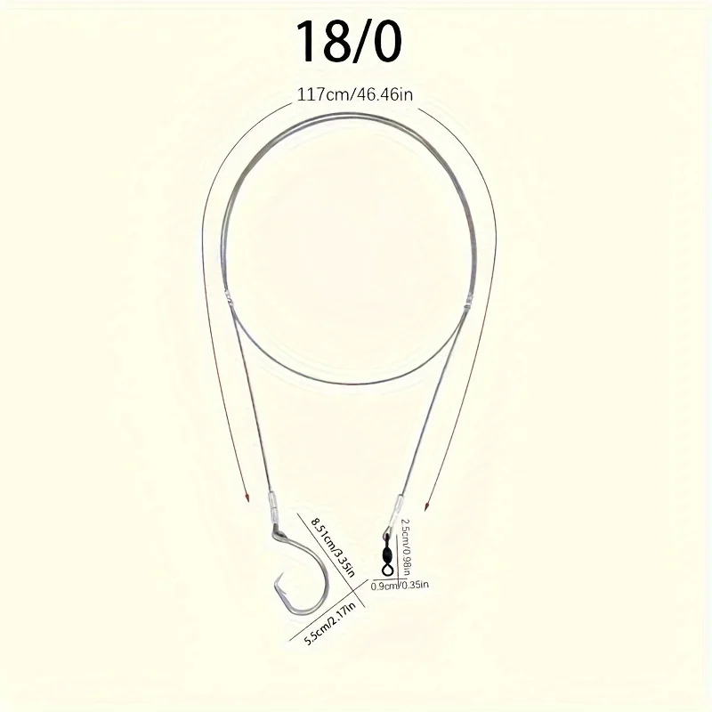 2pcs Circle Hooks Rigs Fishing Hooks Octopus Circle Hooks with Leaders Catfish Hook Rigs Stainless Steel Wire Saltwater