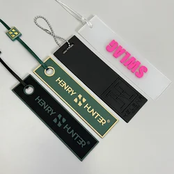 Heat Transfer Sticker with Customized Brand Logo, 3D Silicone Patch, Embossed PVC Hang Tag, Luxury