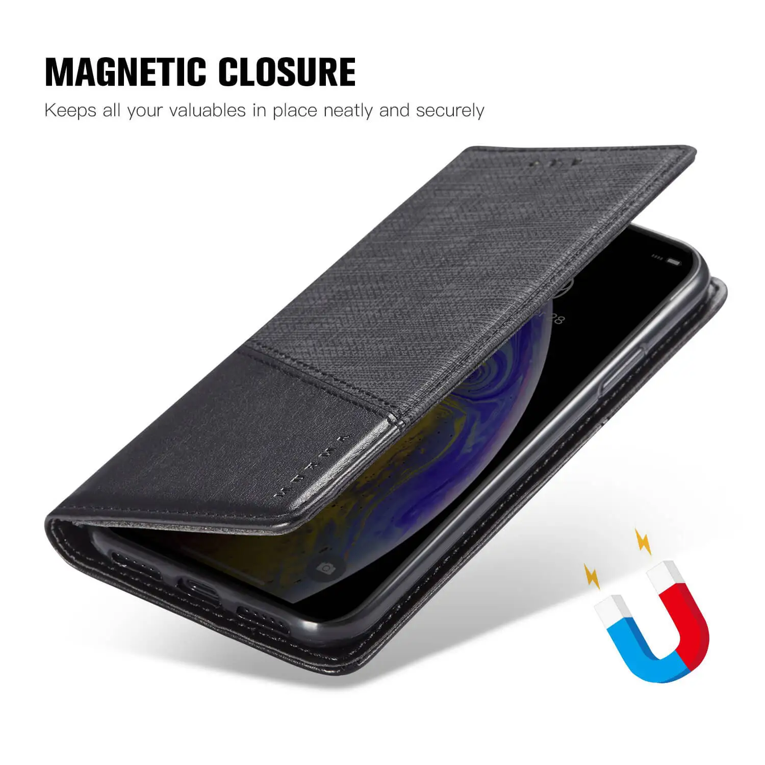MUXMA Luxury Retro Leather Wallet Case for Galaxy S24 Ultra S9 S10 Lite S20 S21 S22 Plus S23 FE RFID Blocking Magnetic Flip Case