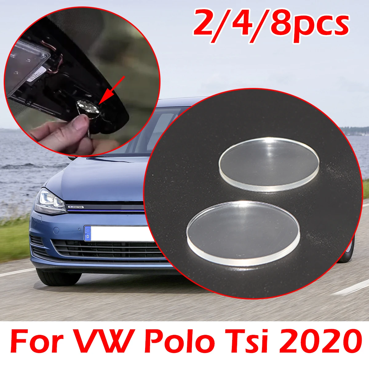 

2/4/8pc Rain Light Sensor Gel Pad Adhesive Film Silicone Cushion Windscreen Chip For VW Polo Tsi 2020 GOLF 7 Tiguan Teramont