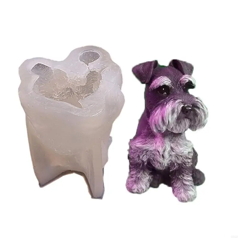 

Q0KE Dog Silicone Molds DIY Aroma Gypsum Plaster Mold Epoxy Resin Casting Mould Making Crafts Home Ornament