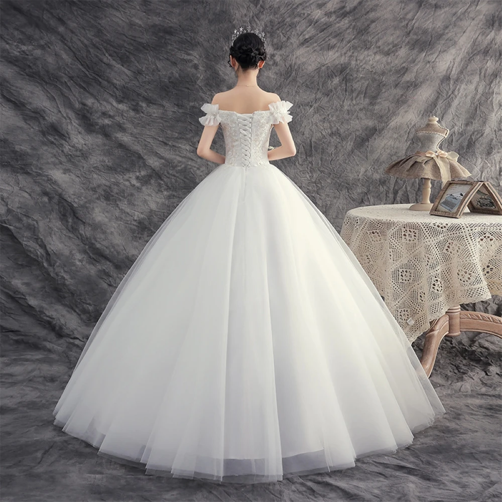 Wedding Dress 2024 New Bride Korean Fairy Looks Slim, Super Immortal, Fantastic temperament Classic Dress.(070)