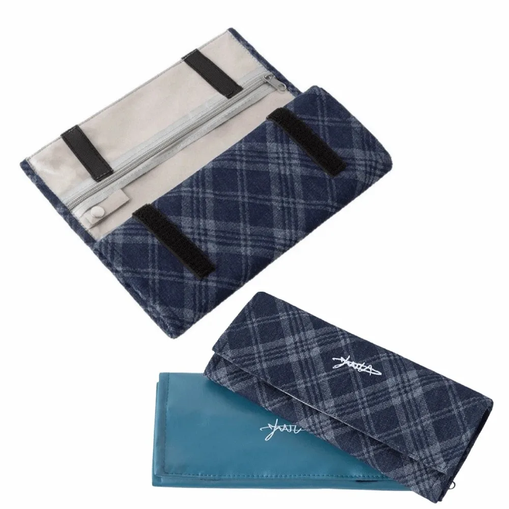 

9/18 Grids Jewelry Display Bag Portable Roll Up Bangle Protective Bag Large Capacity Delicate Jewelry Display Case