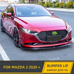 Per Mazda 3 Sedan 4 porte 2020 UP + Car paraurti anteriore Splitter Lip Chin Spoiler Body Kit diffusore Protector accessori esterni