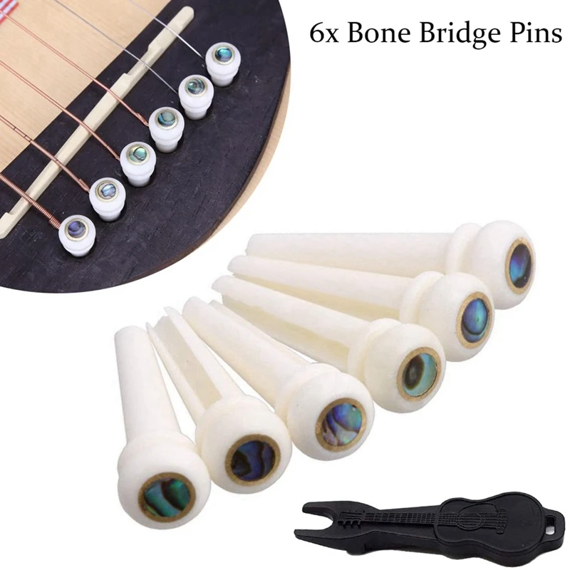 1Set Folk Guitar Pegs Pillow Nailer Nailer Brass Rings Pianist Tools White&Black Guitar Tools Guitar Instruments Accessories