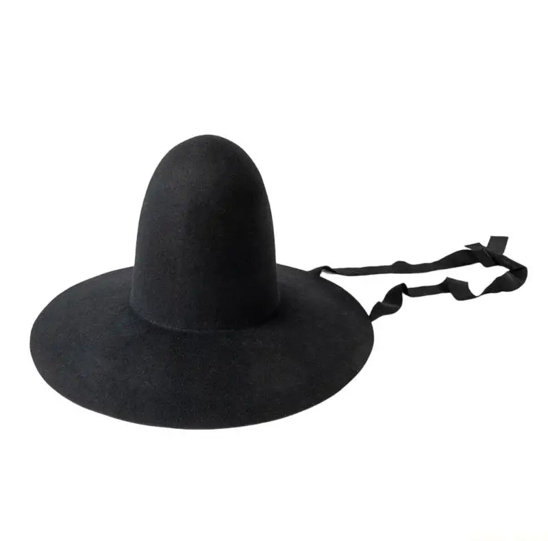 31BF Fashionable Wide Brimmed Bucket Hat Thermal Wool Material Perfect For Outdoor Adventures And Stylish Outfits
