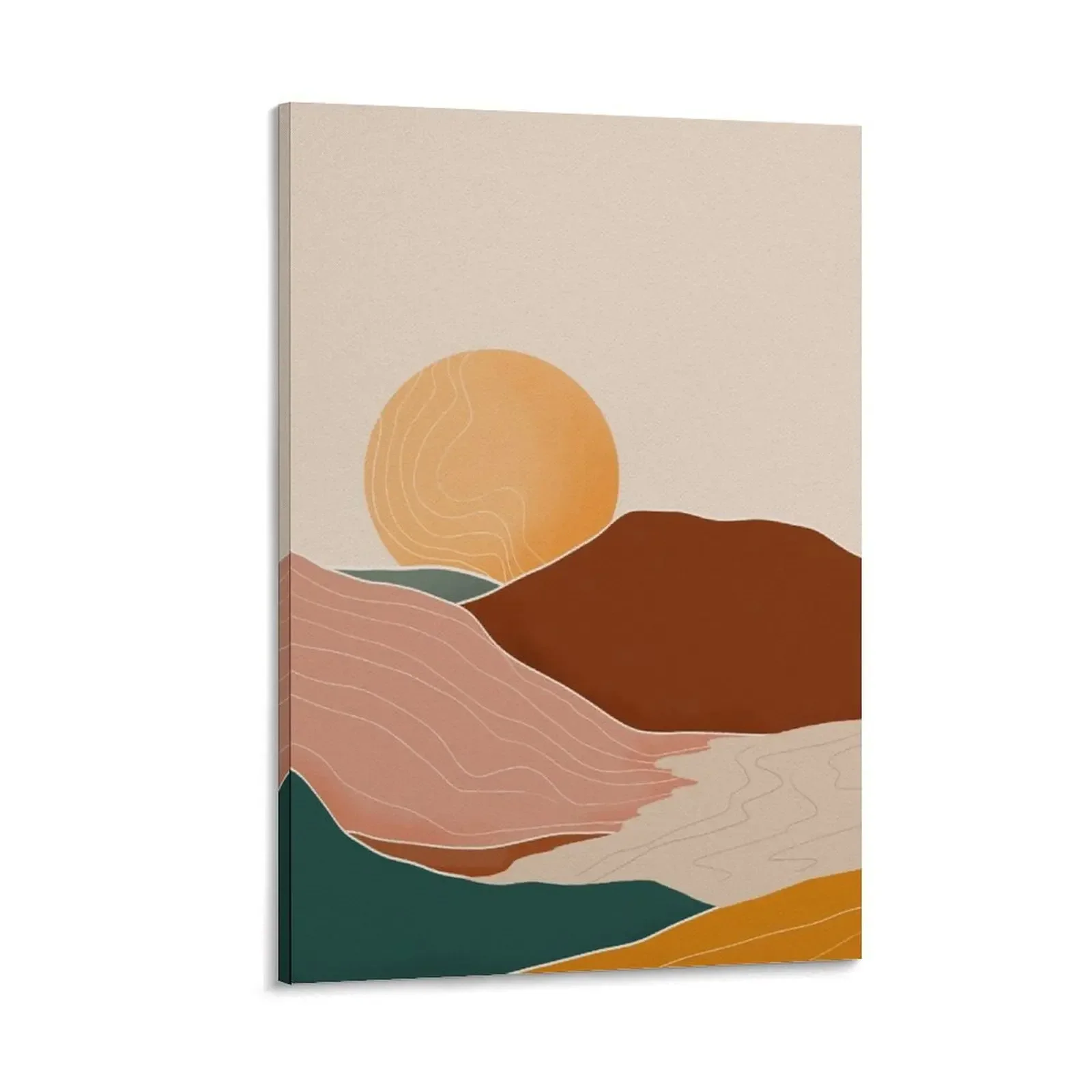 

Modern Eathy Tones Mountains 10 Canvas Painting Decoration bedroom anime decoration Picture on the wall