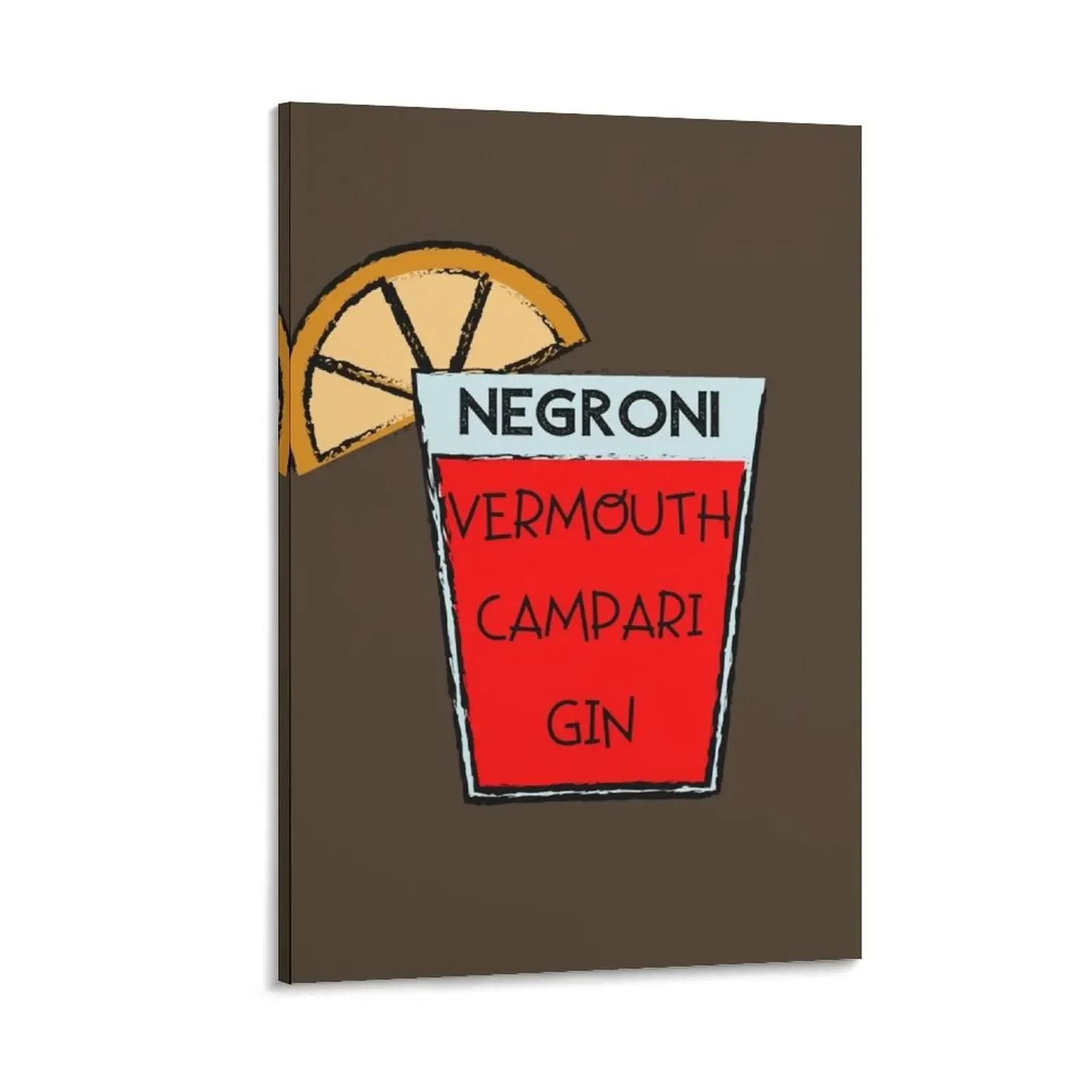 Negroni Vermouth Campari Gin Canvas Painting decoration for the room Home decoration home decoration accessories