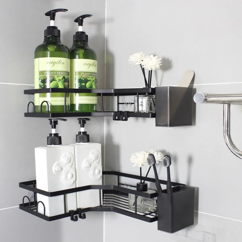 【TODAY-ONLY!】For Bathroom For Bathroom Corner Basket Shelf, No-Drill Corner Shelf For Bathroom, Shower Room Corner Storage Rack