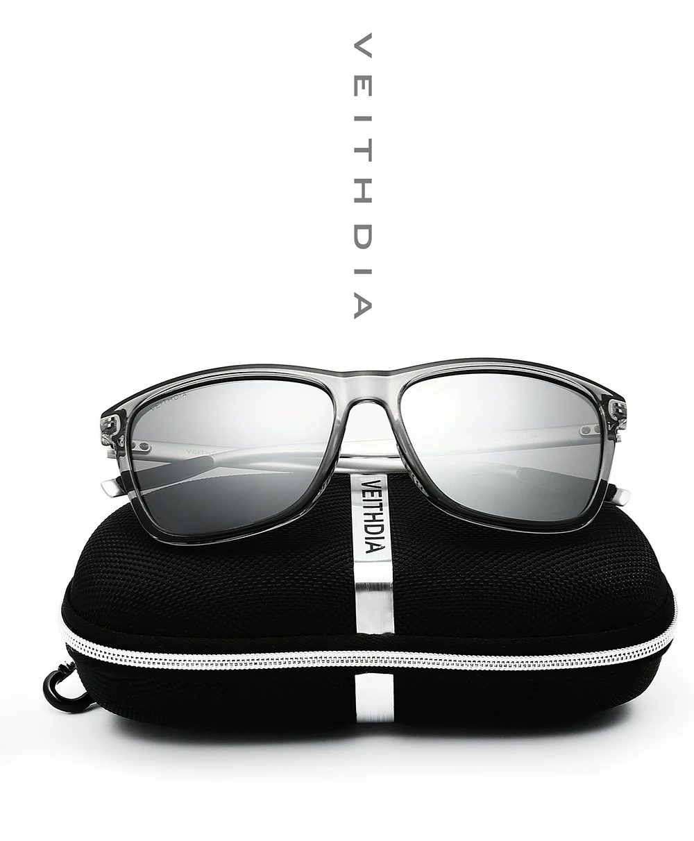 VEITHDIA Markensonnenbrille Unisex Retro Aluminium+TR90 Sonnenbrille Polarisierte Gläser Vintage Brillen Sonnenbrille für Männer/Frauen 6108 – Detail 14