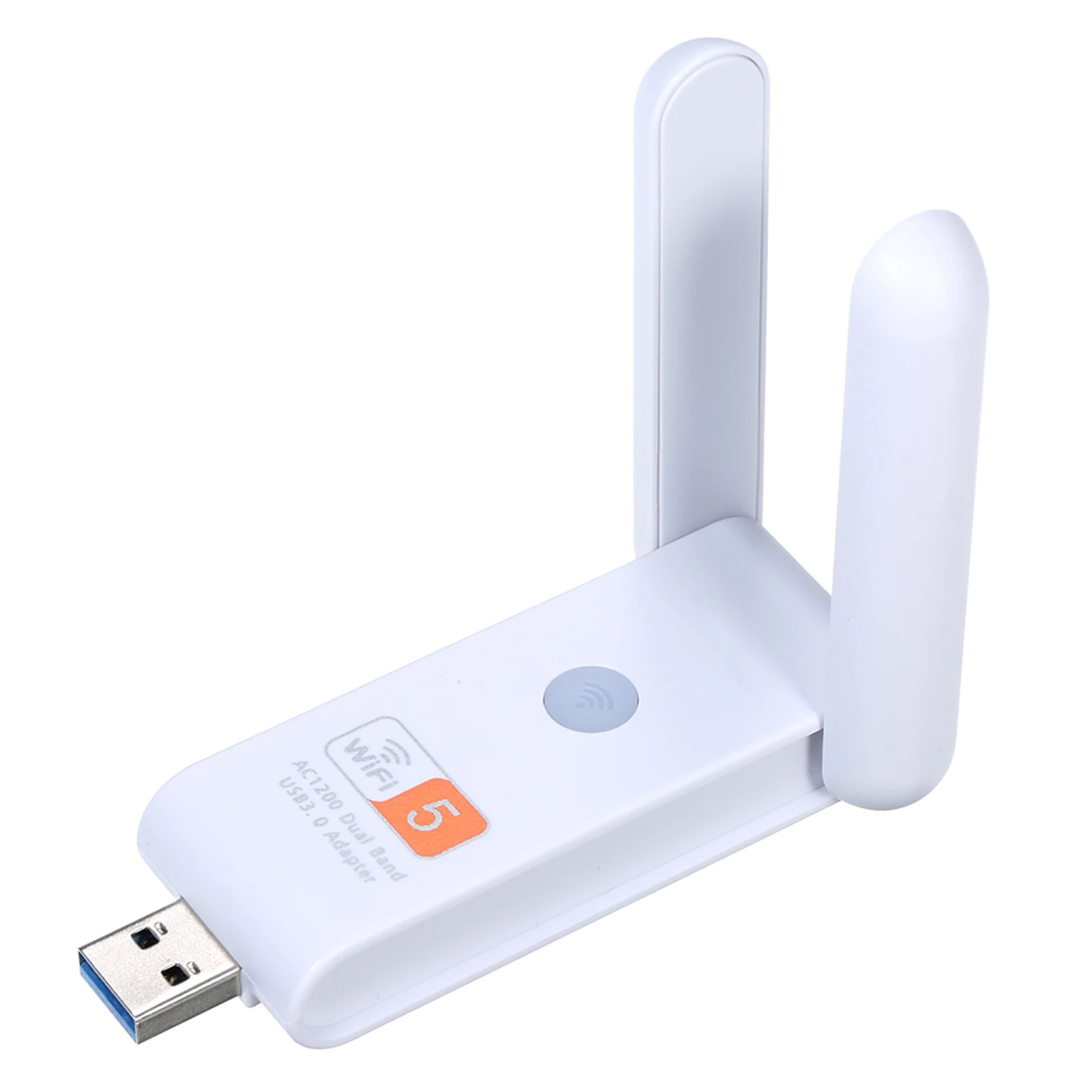 Wireless USB WiFi Adapter Dual Band 2.4G(up to 300Mbps) & 5G(up to 866Mbps)/2 High Gain Antennas/High Security/Plug&Play
